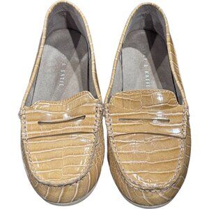 Kelly & Katie KK-Panee Yellow Faux Croc Loafers Shoes Size 6M